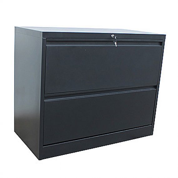 ARCHIVADOR LATERAL DE 2 GAVETAS COLOR: CREMA Y NEGRO CODIGO: B-07