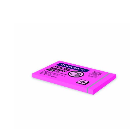 NOTAS ADHESIVAS NEON ROSADO 3"X5" (100HJS)