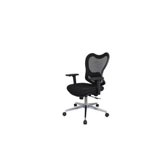Silla secretaria con brazo fijo, malla