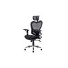 Silla ejecutiva con brazo y cabezal ajustable, malla