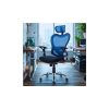 Silla ejecutiva con brazo fijo y cabezal ajustable, malla