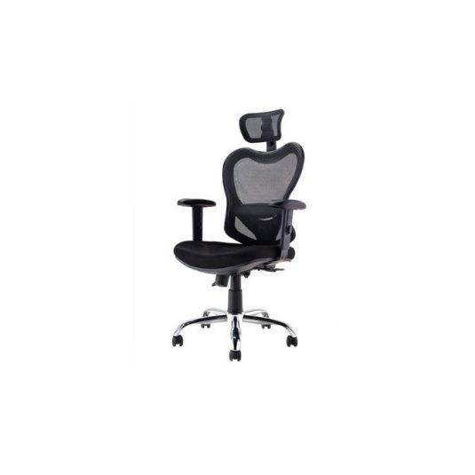 silla ejecutiva con brazo y cabezal ajustable, malla