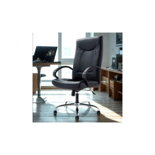 Silla ejecutiva con brazo fijo, cuerina