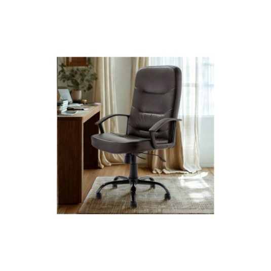 Silla ejecutiva con brazo fijo, cuerina