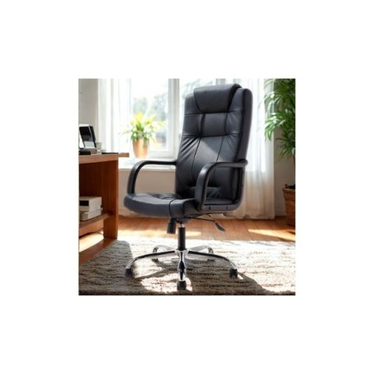 Silla ejecutiva con brazo fijo, cuerina