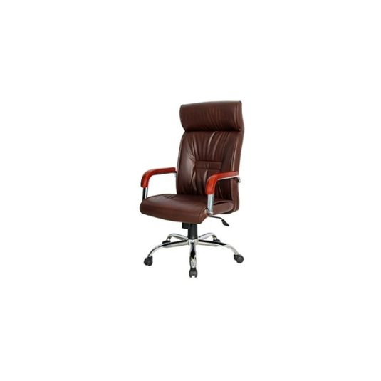 Silla ejecutiva con brazo fijo, cuerina