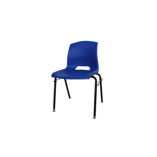 silla apilable, metal y plástico