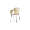 silla apilable, metal y plástico