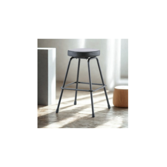 silla de bar alta, sin respaldo, cuerina