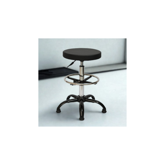 silla de bar alta, sin respaldo, vinil