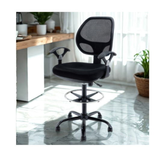 silla de cajero, con brazos, malla