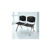 Silla tandem, 2 puestos, metal y plástico