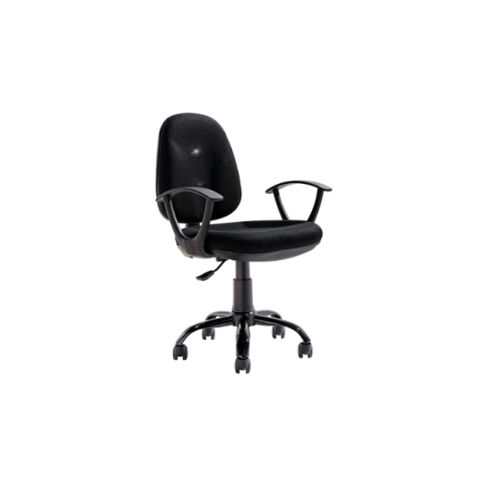 Silla de secretaria de tela color negro