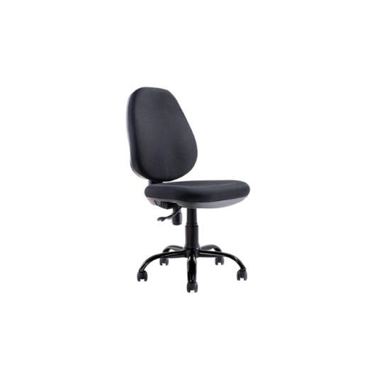 Silla secretaria sin brazo, tela, color negro