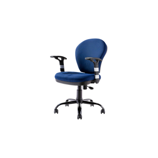 silla de secretaria c/b, tela ,color azul