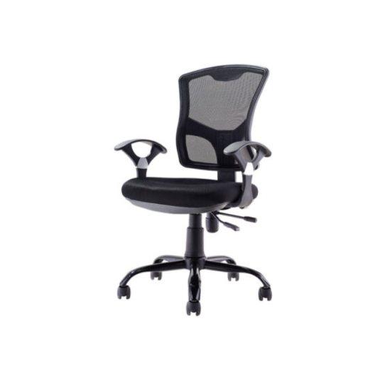 Silla secretaria con brazo fijo, malla