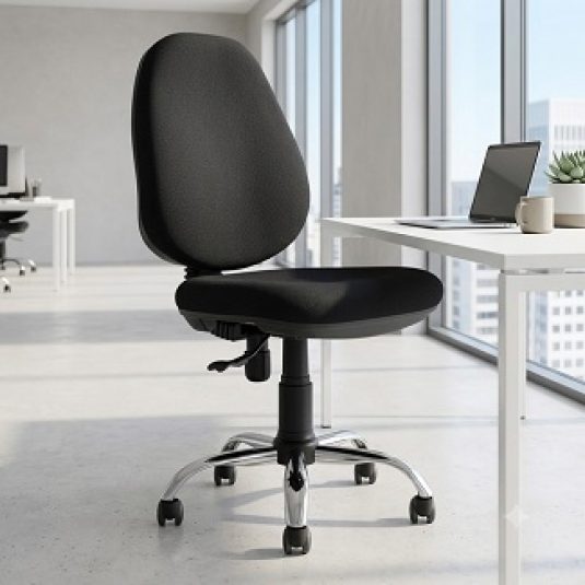 silla de oficina sin brazos color negro