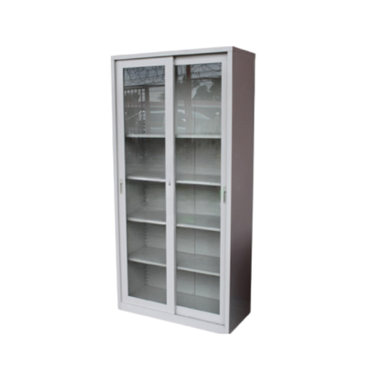 Armario, 2 puertas de vidrio, metal