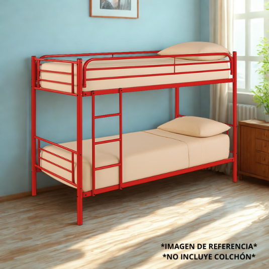camarote twin desmontable rojo