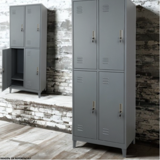 Locker 4 puertas, metal.