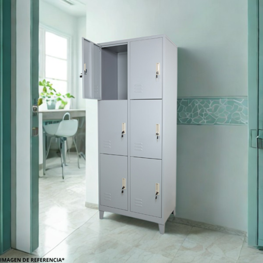Locker 6 puertas, metal