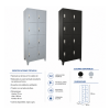 locker de 8 casilleros color negro