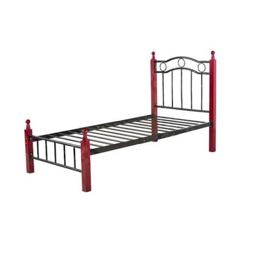 cama twin, metal/madera