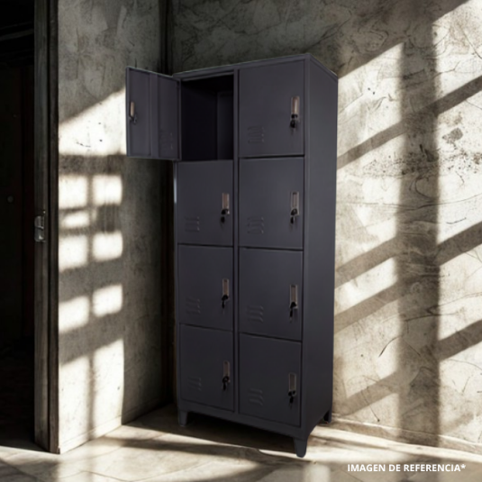 Locker 8 puertas, metal.