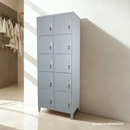 locker 10 puertas, metal