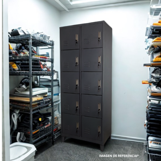 locker 10 puertas, metal