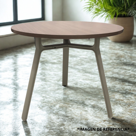 mesa redonda, mdf/metal