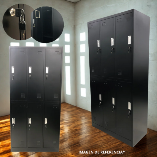 locker 6 puertas, metal