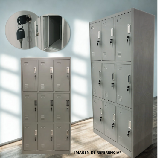 Locker 9 puertas, metal