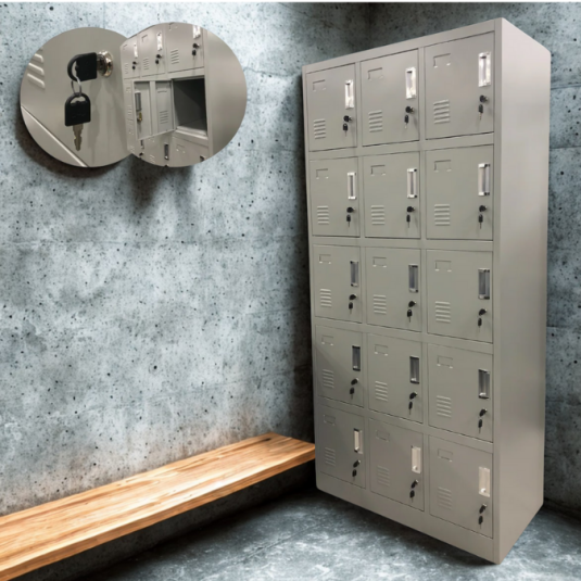 Locker 15 puertas, metal