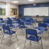 Silla escolar derecha diseñada para estudiantes de 8.º grado en adelante, ideal para aulas, centros educativos, capacitaciones y espacios de formación. Cuenta con estructura metálica resistente, asiento y respaldo en polipropileno, tablero de escritura y canasta inferior para mayor funcionalidad.