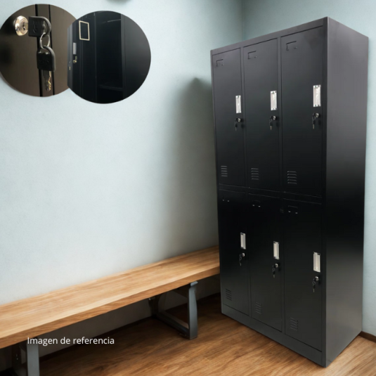 locker de metal de 6 casilleros