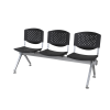 Silla Tándem 3 Puestos Metal Y Plástico