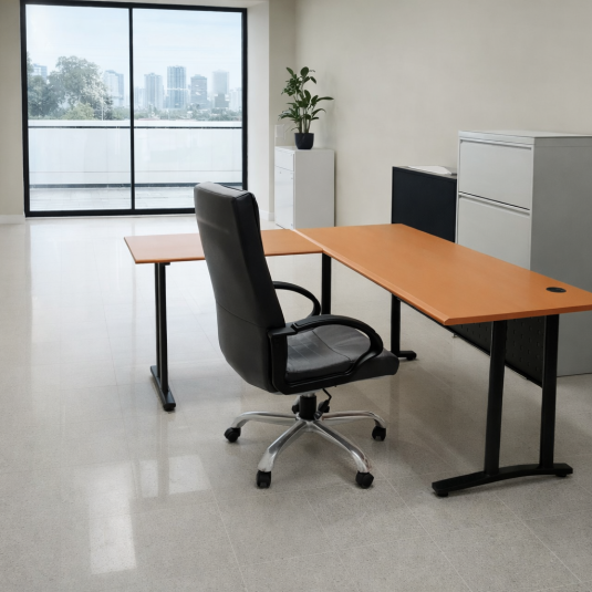 Escritorio ejecutivo en L 140 cm